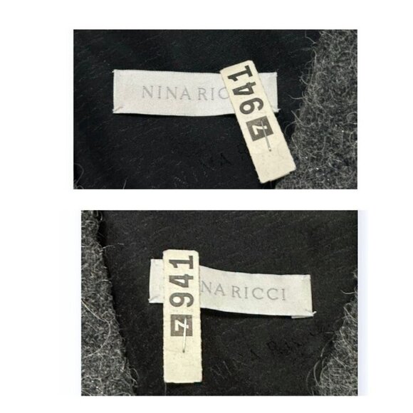Vintage Nina Ricci Gray Wool Blend Jacket, Size 42 FR/M - Picture 7 of 14